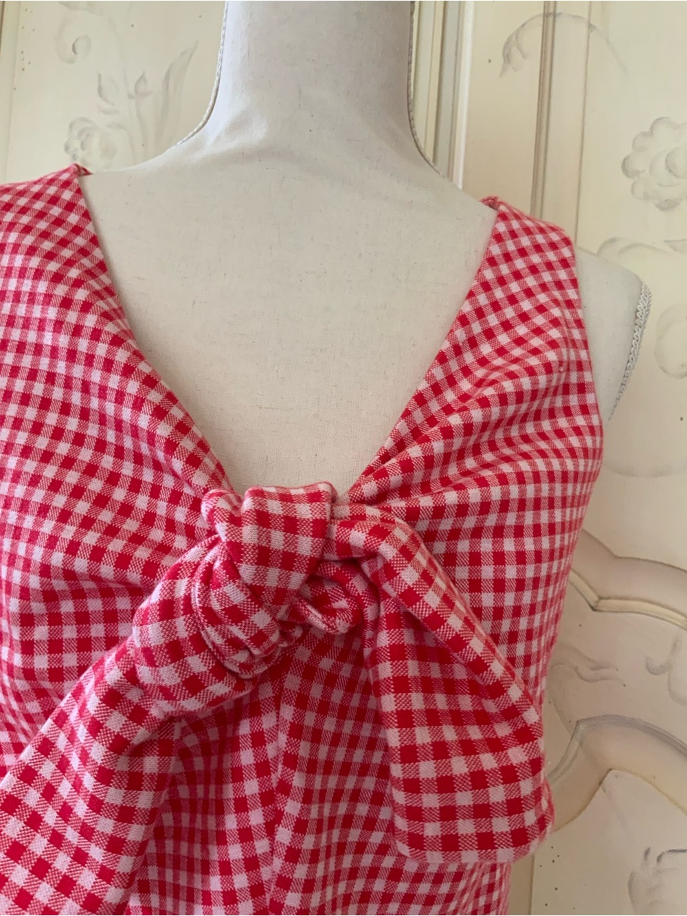 Anthropologie Eva Franco Gingham Top Bow Detail NWT - Picture 8 of 10